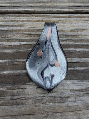 Handmade Silver and Copper Glass Pendant